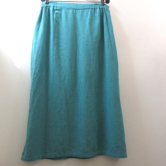 Kaliyana Linen Blend Maxi Skirt in Seabreeze - Picture 3 of 5